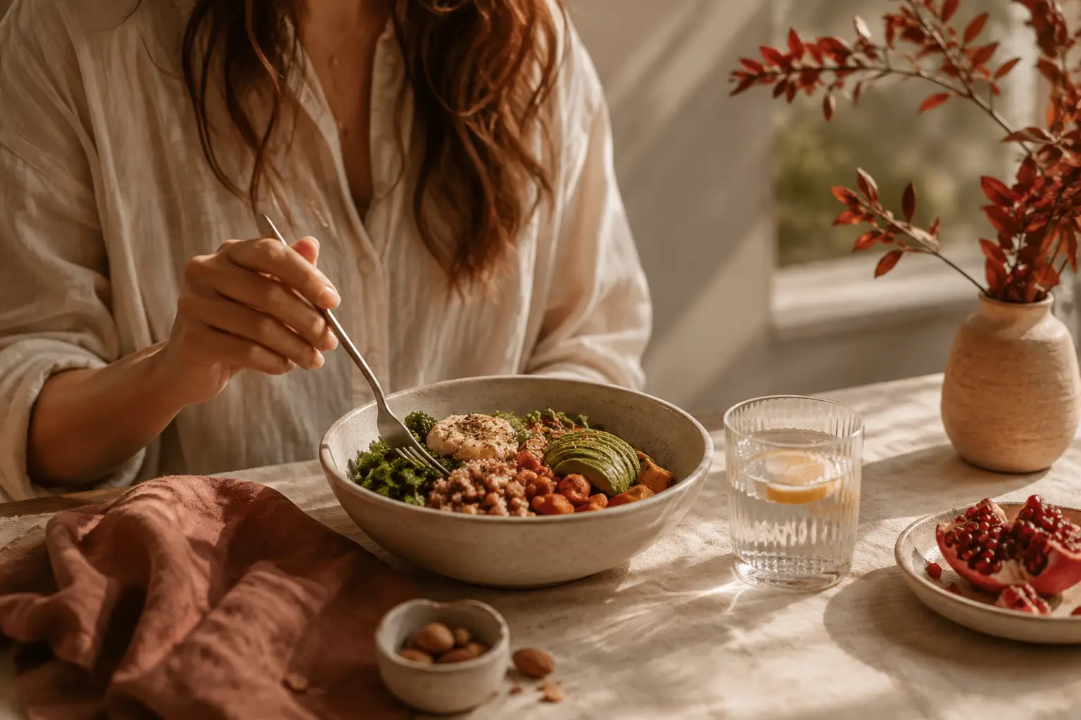 A nourishing everyday meal representing a balanced approach to gut health